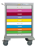 10-drawer pediatric cart