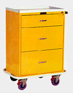Infection Control Cart w/push button lock