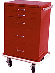 Five Drawer Crashcart w/key lock