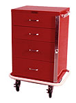 Four Drawer Crashcart w/breakaway lock