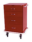 Four Drawer Crashcart w/key lock