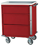 E-Series Cart 24" Cabinet w/ 3 Drawers w/breakaway lock