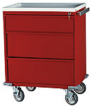 E-Series Cart 24" Cabinet w/ 3 Drawers w/key lock