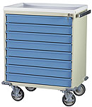 E-Series Cart 24" Cabinet w/ 8 Drawers  w/key lock