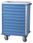 E-Series Cart 30" Cabinet w/ 10 Drawers w/breakaway lock